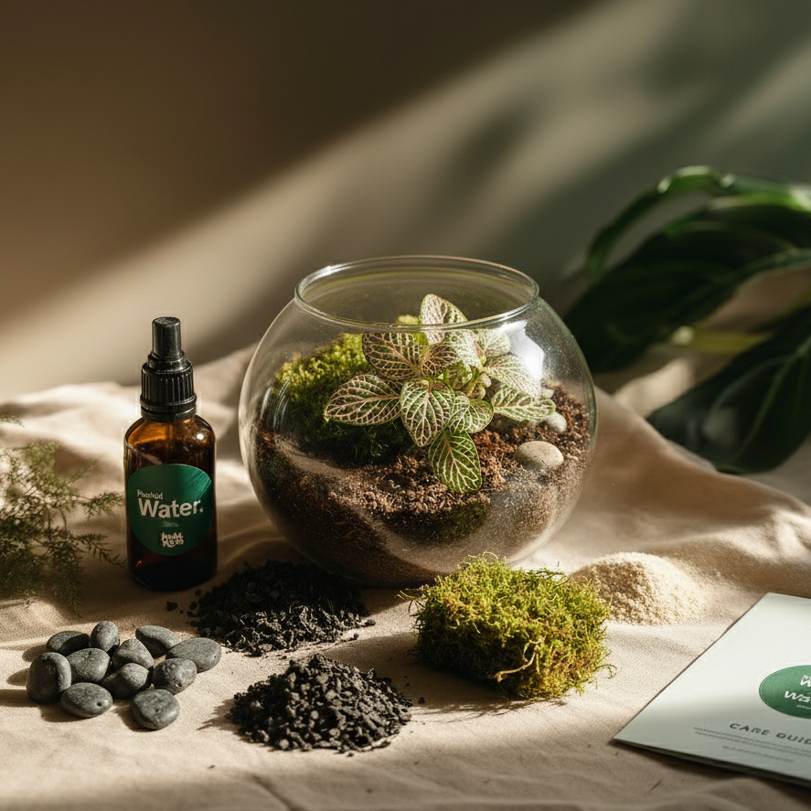 DIY Terrarium Kit - 15cm Fishbowl with Lid