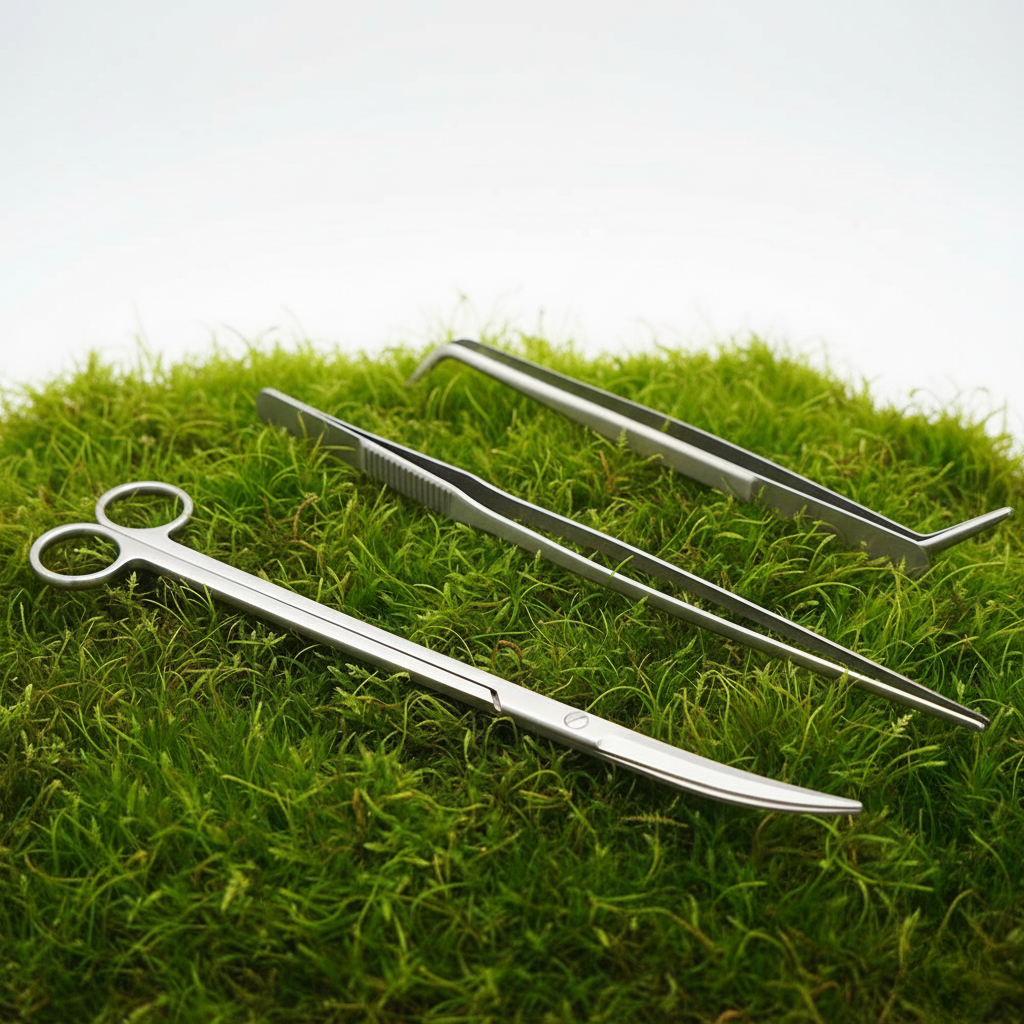 3 Piece Terrarium Scissors and Tweezers Set