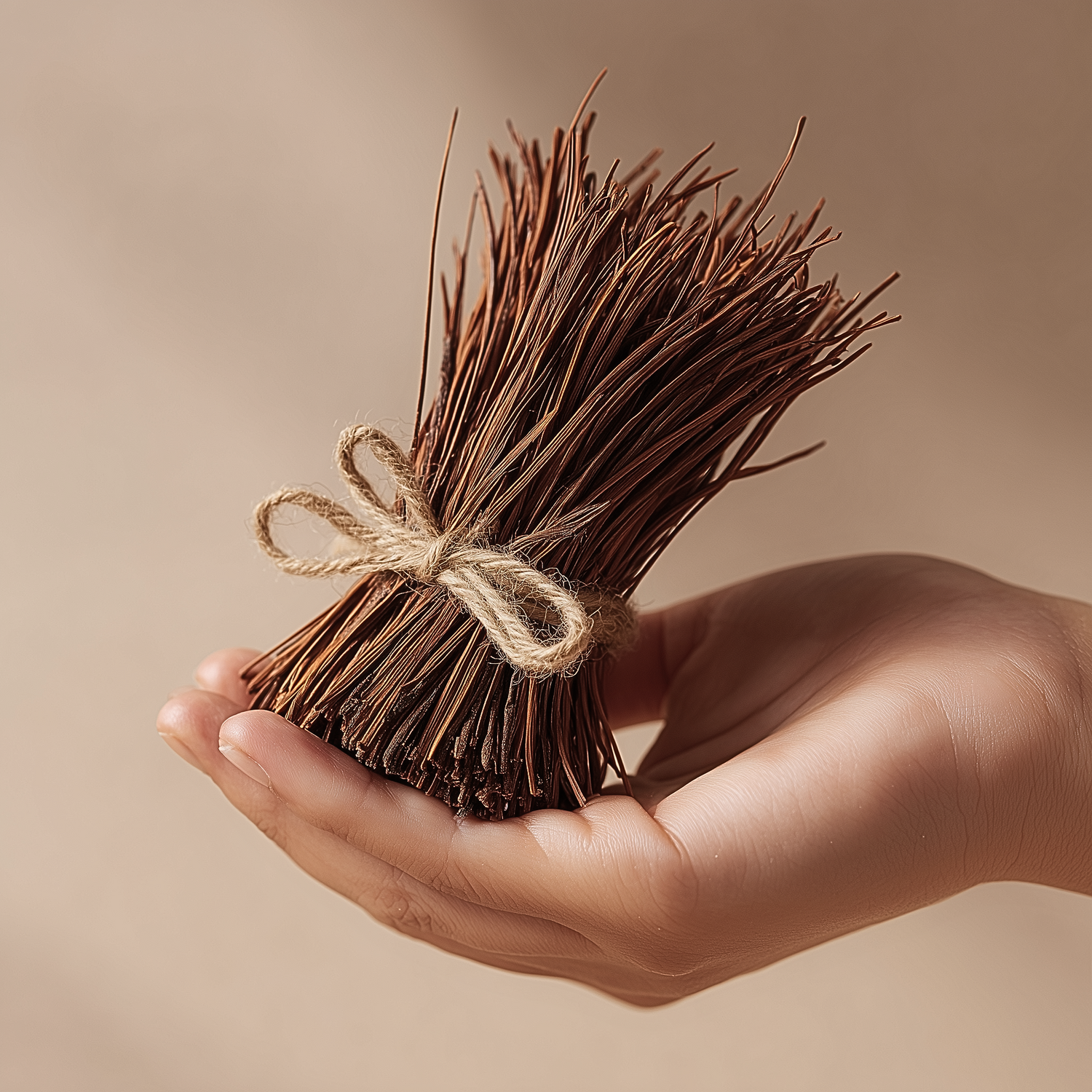 Dried Pine Needles by the Handful