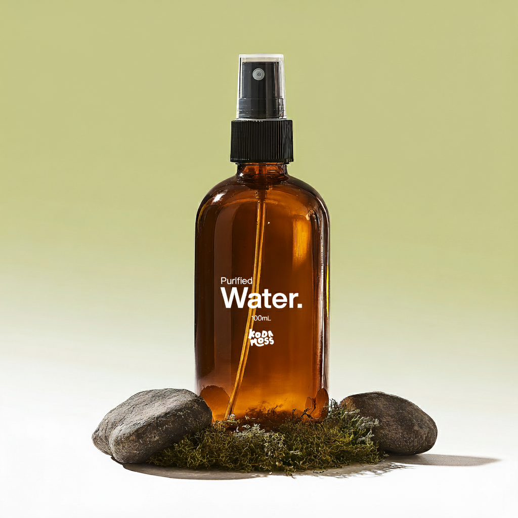 Purified Water for Terrariums and Moss – 100 mL Amber Atomiser