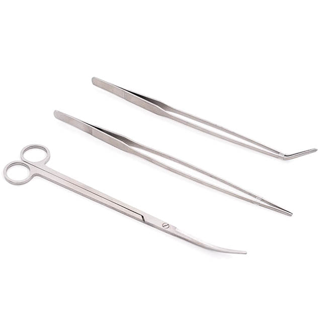 3 Piece Terrarium Scissors and Tweezers Set